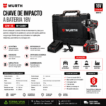 CHAVE DE IMPACTO 1/2 BAT 5AH 700NM (WURTH) - Imagem 3