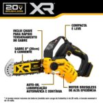 Eletrosserra de Poda 20v Max DCCS623B-B3 DeWalt - Imagem 4