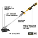 APARADOR DE GRAMA BRUSHLESS 20V DCST922BE-B3 (DEWALT) - Imagem 4