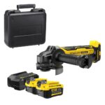 ESMERILHADEIRA ANGULAR 4-1/2" - 5" (115MM - 125MM) 20V MAX* LI-ION BRUSHLESS, 2 BAT 4AH (SB204) CARREG. BIVOLT (SC400) E MALETA