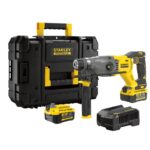 MARTELETE PERFURADOR/ROMPEDOR SDS PLUS 22MM BRUSHLESS COM 2 BATERIAS 20V/CARREGADOR E MALETA STANLEY-SBH900M2K-BR