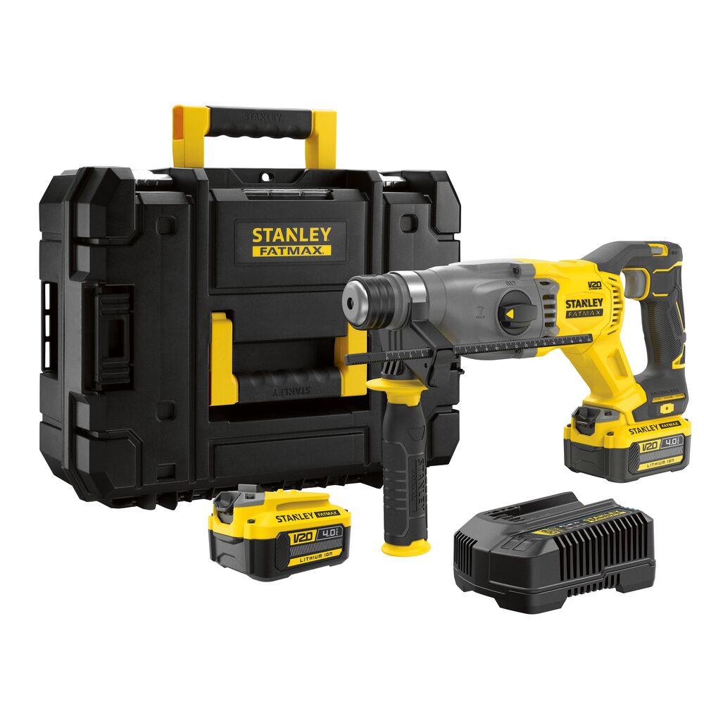 Ecomm_Small-SBH900M2K_K1 MARTELETE PERFURADOR/ROMPEDOR SDS PLUS 22MM BRUSHLESS COM 2 BATERIAS 20V/CARREGADOR E MALETA STANLEY-SBH900M2K-BR - Imagem 1