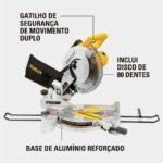Serra Meia Esquadria 10 1.800w SM161-B2 220v Stanley - Imagem 5