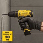 PARAFUSADEIRA FURADEIRA IMPACTO 3/8" 10MM 12V ION LI C/ BAT C/ CARREG SCH10D2K (STANLEY) - Imagem 4