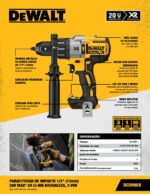 Parafusadeira/Furadeira de Impacto 1/2 Pol. 20V Max Brushless com 2 Baterias/Carregador e Maleta DEWALT-DCD996P2T-BR - Imagem 3
