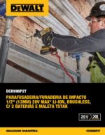 Parafusadeira/Furadeira de Impacto 1/2 Pol. 20V Max Brushless com 2 Baterias/Carregador e Maleta DEWALT-DCD996P2T-BR - Imagem 2