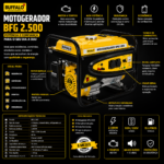 MOTOGERADOR BFG 2500 COM MOTOR 4T 7 CV (BUFFALO) - Imagem 3
