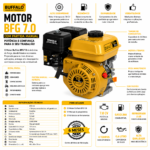 MOTOR BFG 7.0 Á GASOLINA C/ PARTIDA MANUAL (BUFFALO) - Imagem 3