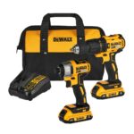 KIT PARAFUSADEIRA/FURADEIRA IMPACTO 1/2 POL 20V BRUSHLESS + PARAFUSADEIRA DE IMPACTO 1/4 POL + 02 BATERIAS 2,0AH + CARREGADOR BIVOLT E BOLSA DCK276D2-BR (DEWALT)