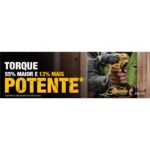 KIT PARAFUSADEIRA/FURADEIRA IMPACTO 1/2 POL 20V BRUSHLESS + PARAFUSADEIRA DE IMPACTO 1/4 POL + 02 BATERIAS 2,0AH + CARREGADOR BIVOLT E BOLSA DCK276D2-BR (DEWALT) - Imagem 3