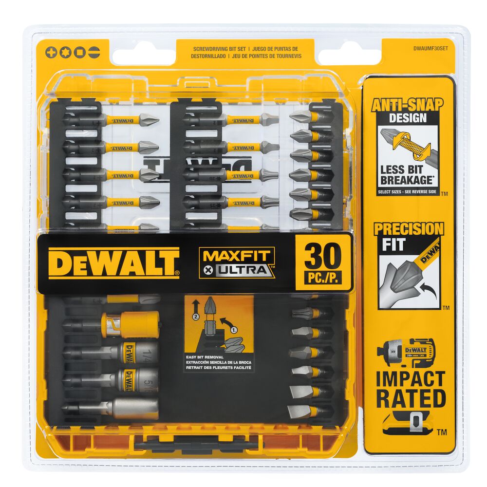 Ecomm_Small-DWAUMF30SET_P1 JOGO DE PONTAS PARA PARAFUSADEIRA MAXFIT DWAUMF30SET (DEWALT) - Imagem 1