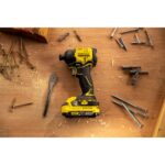 PARAFUSADEIRA DE IMPACTO 1/4" (6,34MM) ION DE LITIO 20V MAX* BRUSHLESS S/BAT S/CAR (STANLEY) - Imagem 7