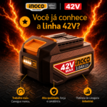 BATERIA SUPER ION-LITIO FLUXO DIRETO 4.0AH 42V LINHA P42M FBLI42402 (INGCO) - Imagem 2