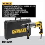 FURADEIRA COM IMPACTO 5/8" 1.300W 220V D21570K-B2 (DEWALT) - Imagem 4