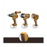 COMBO PARAFUSADEIRA + CHAVE DE IMPACTO + LANTERNA BL 3/4" A BATERIA 20V (INGCO) COSLI250882-9 - Imagem 3