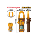 ALICATE AMPERIMETRO DIGITAL 600A 4000 CONTAGENS (INGCO) DCM66001 - Imagem 2