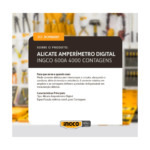 ALICATE AMPERIMETRO DIGITAL 600A 4000 CONTAGENS (INGCO) DCM66001 - Imagem 3